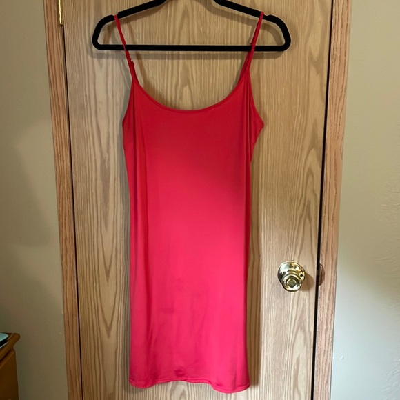 Trina Turk Little Red Slip Dress Spaghetti Strap Size L - Picture 1 of 5